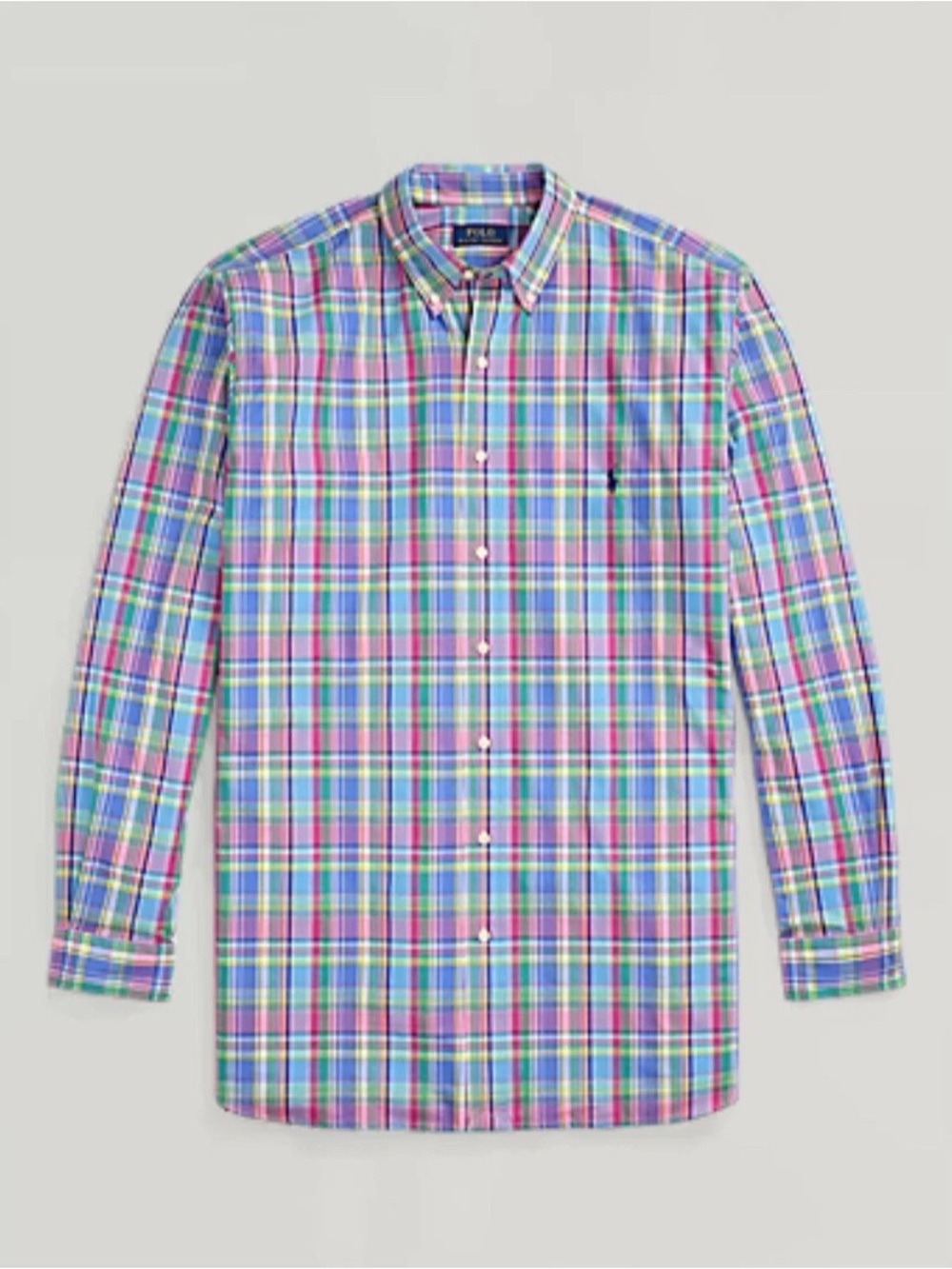 Polo Ralph Lauren Plaid Stretch Poplin Shirt Big & Tall